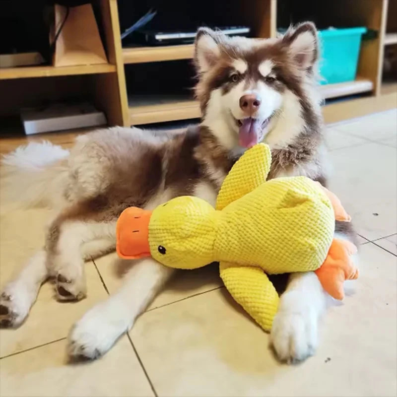Cute dog Toy Stomping Duck Bite Resistant Grinding Teeth Cleaning Large Dog Interactive Entertainment Puppy Boredom Plush Toy
