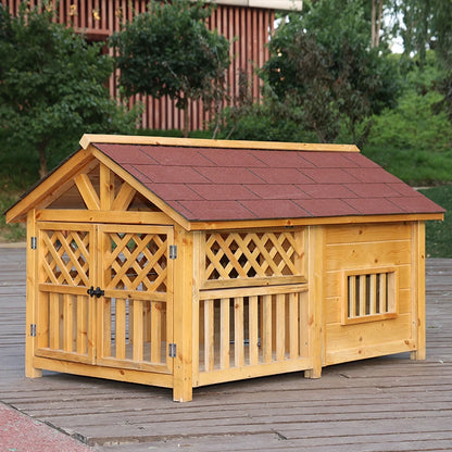 Outdoor rain-proof kennel, large dog house, windproof and warm, universal in all seasons, rain-proof, anti-corrosion and sun-pro