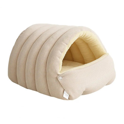 Pet House with Non-slip Base Washable Pet Bed for Dogs Cats Soft Fleece Cat Bed with Removable Washable Cover Cozy Cave