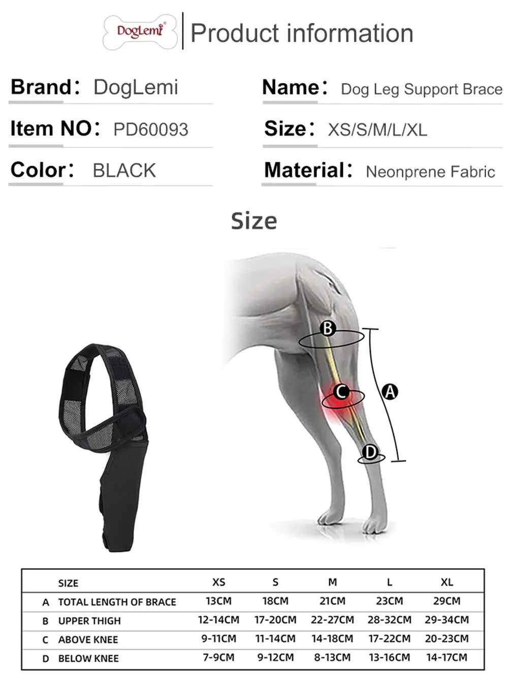 Dog Knee Brace Injury Recovery Fixed Support Brace Pet Leg Pain Relief Joint Wrap Brace For Elderly Disabled Injured Dogs