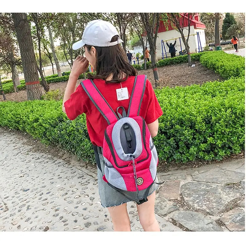 Pet Backpack Portable Portable dog Double Shoulder bag  Outdoor Travel cat Carrier Bag Pet Dog Front Bag Mesh Backpack