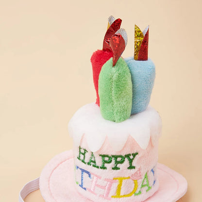 the CAKE HAT - Cute Adorable Dog/Cat Birthday Cake Hat, Pet Cap, Headwear Adjustable Dog/Cats Hats, Pet Birthday Dress Up Hat, Pet Supplies