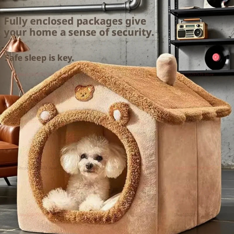 Foldable Washable Pet House for Small Dogs and Cats Removable Soft Cave Sofa Bed Extra Small Puppy Puppy Cave Indoor Outdoor Use