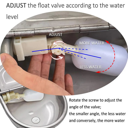 Automatic Water Dispenser for Dog Water, Stainless Steel Drinking Bowl for Farm Livestock Cattle Horse Goat Sheep(Auto-Filling)