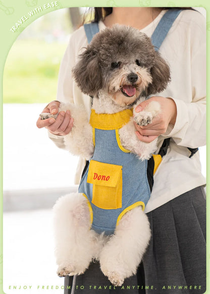 Pet Bag Dog Bag Portable Travel Backpack Outing Cat Mesh Chest Four-legged Backpack