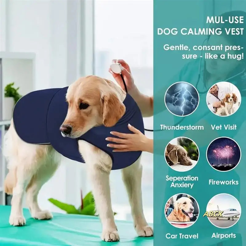 the CALMING VEST - Dog Anxiety Vest, Thunder Jacket for Large Dog, Calming Jacket with Hoodie, Dog Anxiety Jacket, Dog Hoodies for Noise