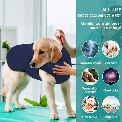 the CALMING VEST - Dog Anxiety Vest, Thunder Jacket for Large Dog, Calming Jacket with Hoodie, Dog Anxiety Jacket, Dog Hoodies for Noise