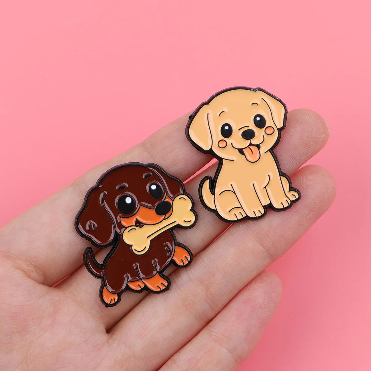 Cute Animals Dogs Cats Enamel Pins Cartoon Frogs Brooch Lapel Pin Badge on Backpack Clothing Accessories Fashion Jewelry Gifts
