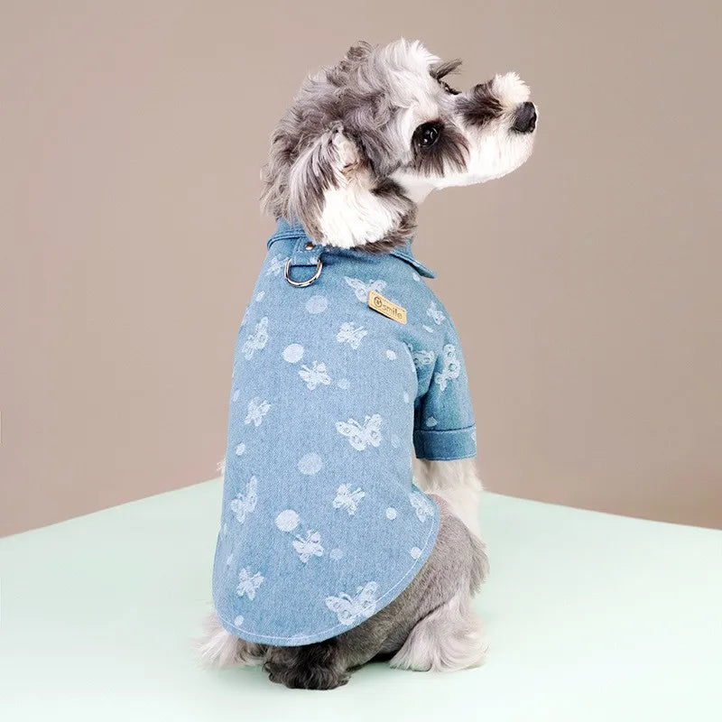 Luxury Dog Clothes Pet Dog Shirt for Small Dogs Spring Warm Puppy Costume Cute Print Cat Shirt Chihuahua Dog Clothes Pet Outfits
