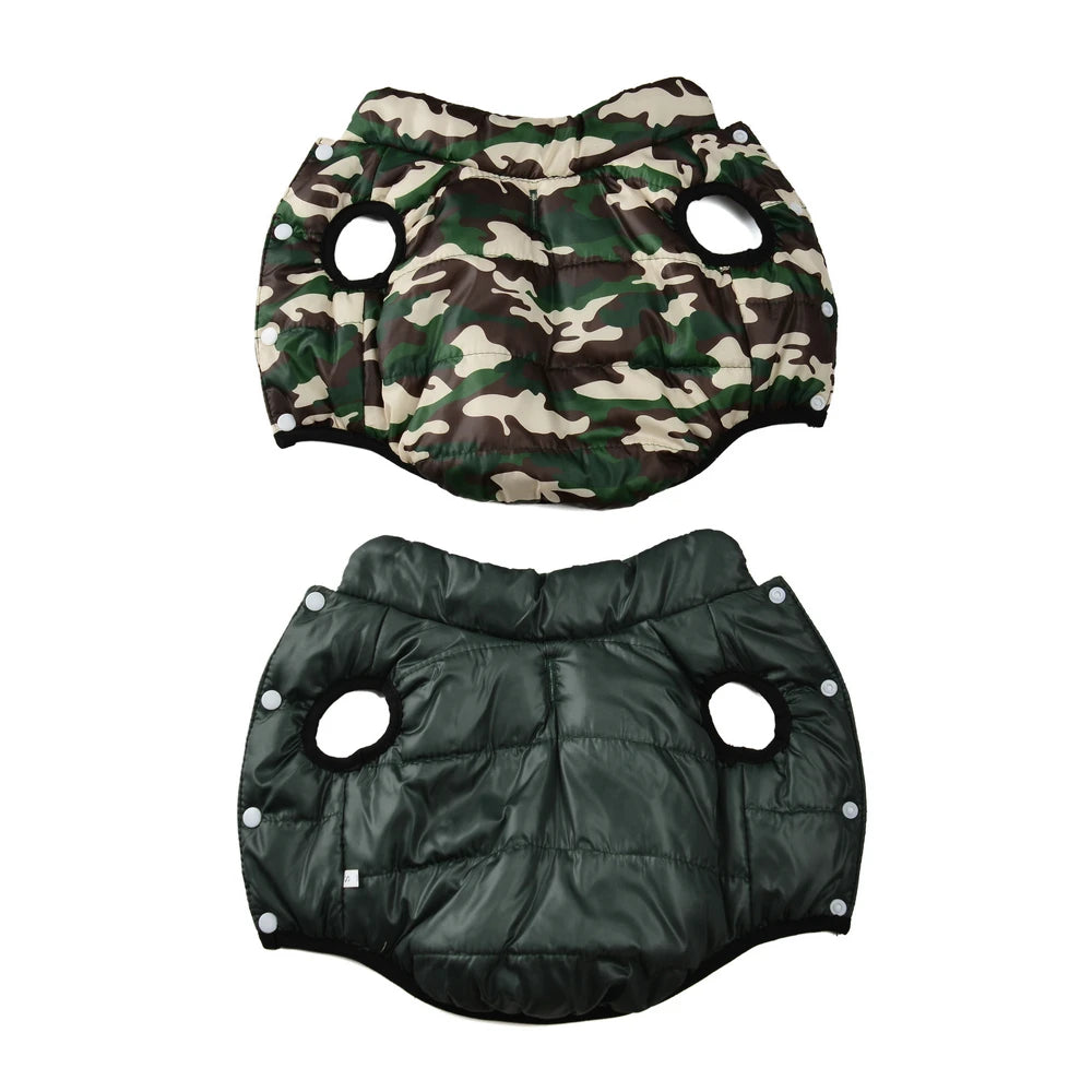 Reversible Winter Warm Dog Clothes Windproof Pet Vest Jacket For Small Medium Dogs Cats Chihuahua French Bulldog Yorkshire Coat