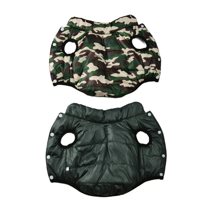 Reversible Winter Warm Dog Clothes Windproof Pet Vest Jacket For Small Medium Dogs Cats Chihuahua French Bulldog Yorkshire Coat