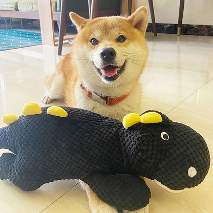 the DRAGONPAW PLUSHIE - 1 Creative Black Dragon Plush Toy, a Big Fat Dragon Lying Down, an Interactive Toy for Cats and Dogs, a Cute Big Fat Black Dragon