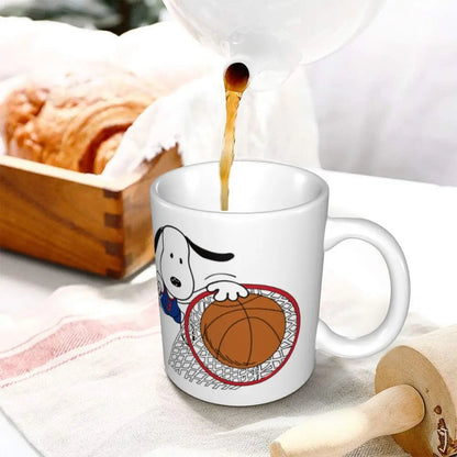 Manga Snoopy Woodstock Cartoon Dog Coffee Mug DIY Customized Ceramic Tea Milk Mug