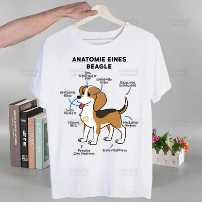 the PERSONAL STALKER - Beagle Cartoon Men's T-Shirts, Funny Hip Hop Summer Women/Men Bagel Dog Cute T-Shirts