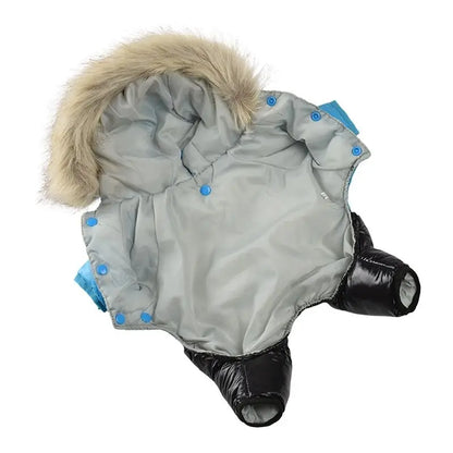 Winter Warm Dog Clothes For Small Dogs Chihuahua Waterproof Hooded Puppy Down Jacket French Bulldog Hoodies Jumpsuit Overalls