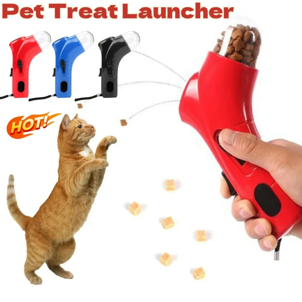 the TREATSTORM LAUNCHER - Dog Food Training Equipment, Portable Interactive Treat Dispenser Launcher Gun, Interactive Puppy Snack Dispenser, Pet Supplies