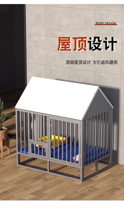Bold and reinforced dog cage Medium-sized large dog outdoor rainproof rural outdoor special dog house Golden hair edge pasture