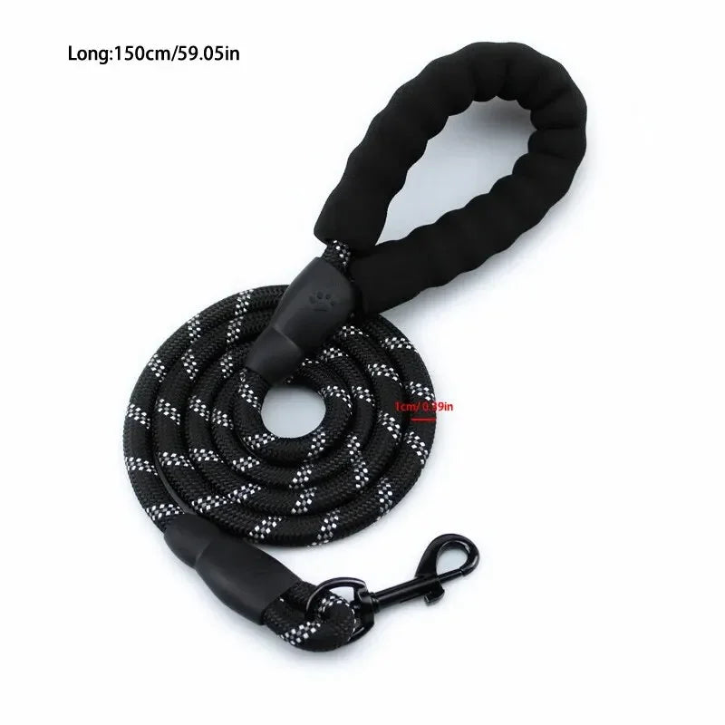 the REFLECTAROUND COMFORT LEASH - Pet Reflective Leash, Nylon Round Leash, Explosion-Proof Punch Leash, Dog Walking Round Leash without Strangulation