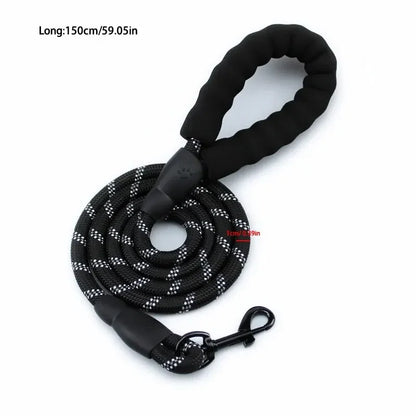 the REFLECTAROUND COMFORT LEASH - Pet Reflective Leash, Nylon Round Leash, Explosion-Proof Punch Leash, Dog Walking Round Leash without Strangulation