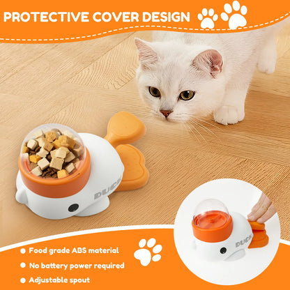 Interactive Duck Shaped Dog Slow Feeder Toy Pet Automatic Intelligence Food Dispenser Training Cat Dog Snack Toy