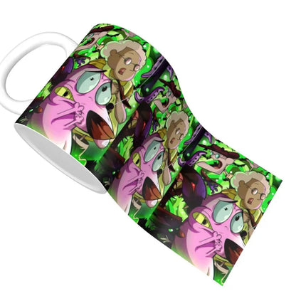 Personalized C-Courage The Cowardly Dog Coffee Mug DIY Ceramic Milk Tea Mug Cup