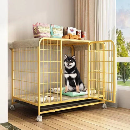 the BOLD & the BEAUTIFUL - Dog Indoor with Toilet Separation, Bold Pet Cage, Golden Retriever/Labrador Household Dog Cage, Playpen Dog Cage Medium/Large