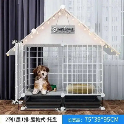 the BANGKOK BARKER - Fences Simple Kennel, Iron Teddy Living Room, Creative Doghouses, Pet Indoor Balcony Home, Pomeranian Puppy Courtyard Pet Cage