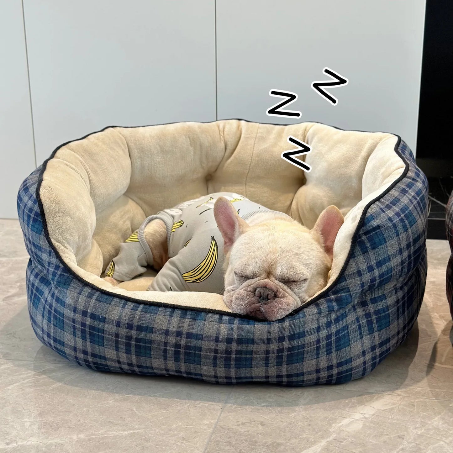 Deep Sleep Dog House High Back Warm Donut Bed for Small Medium Dogs Thick Plush Winter Bed for Teddy French Bulldog Puppies Cats