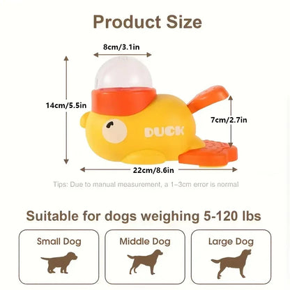 Cartoon Little Yellow Duck Shape Interactive Dog Toys Anti-Slip Design Pets Intelligence Exercise Feeder Food Dispenser Supplies