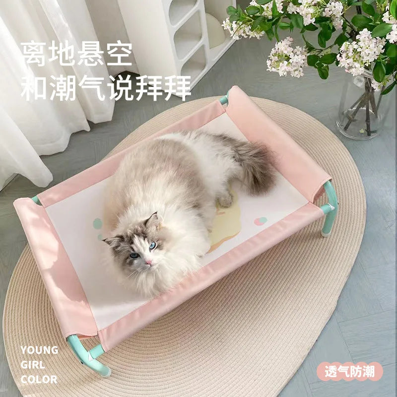 S Size Macaron Color Pet Summer Hammock Puppy and Dogs Comfortable Cloth Camp Bed Dogs Camping Bed Washable