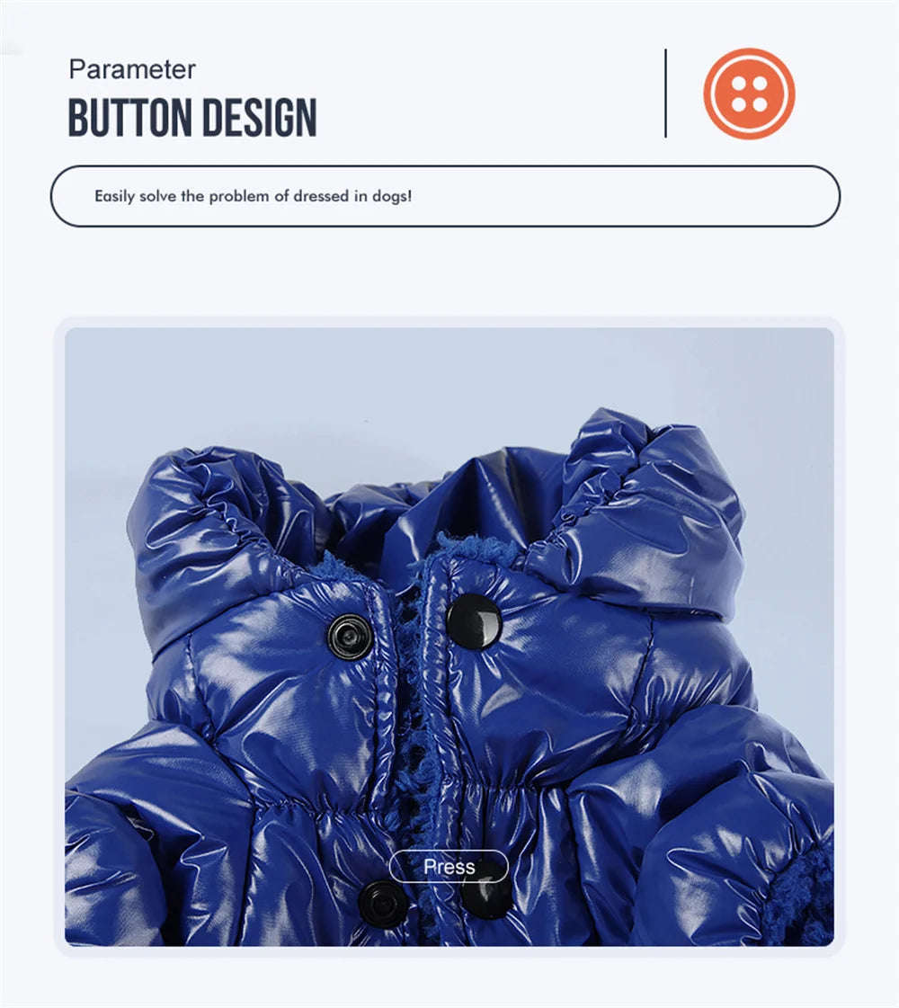 Waterproof Pet Jumpsuits Winter Fleece Dog Clothes Coat with D-ring for Small Dogs Yorkshire Bichon Puppy Clothing ropa perro