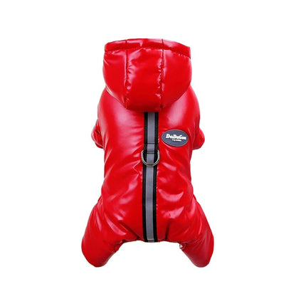 Padded Winter Puppy Onesie Waterproof Boy Dog Clothes for Small Dogs Warm Shih Tzu Down Jacket Chihuahua Jumpsuit Yorkie Costume