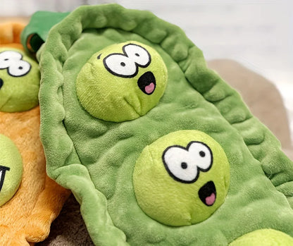 Plush Dog Sniffing Toys Interactive Pet Pea Toys for Small Medium Dogs Puzzle Bite-Resistant Puppy Squeaky Toy Dog Accessories