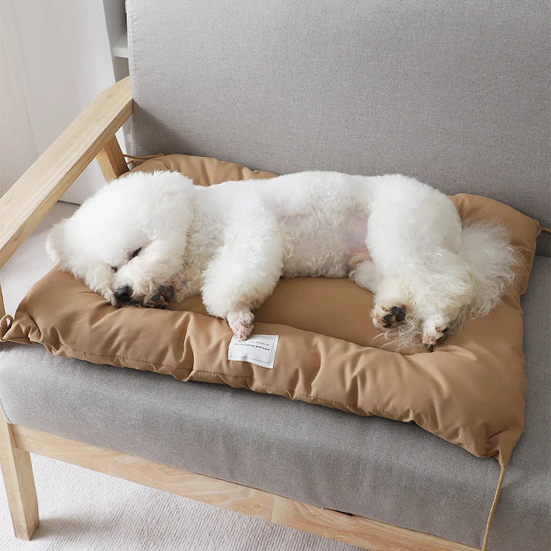 Pet Dog Cat Square Thickened Warm Bed Mat Winter Puppy Anti-slip Comfortable Cleanable Cushions Kennels Accessories For Marci