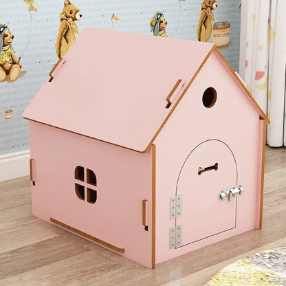 the RED BARN DOGHOUSE - Top Cover Doghouse, Outside Easy Installed Winter Gate Door Window External Entrance Nest, Home Pets Products