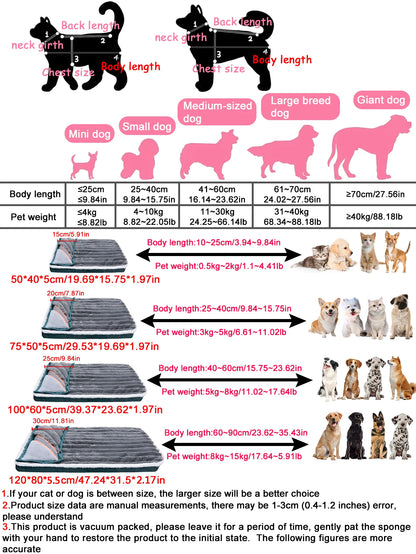 Dog Bed Mat with Zipper Remolvable Elastic Cat Bed for Dog Sleeping Mat Small Washable Cat Nest Pet Sofa Cushion for Medium Dog