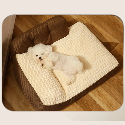 HOOPET Dogs Sofa Bed Pet Kennel Mats Cats Bed Winter Warm Sleeping Floor Mats for Small Middle Big Dog Nest Pet Accessories