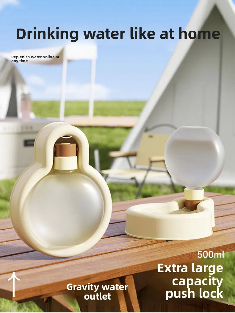 Bulb water bottle Pet Outing Water Cup Dog Portable Foldable Kettle Large Capacity Dog Bowl Out Drinking Water Feeder