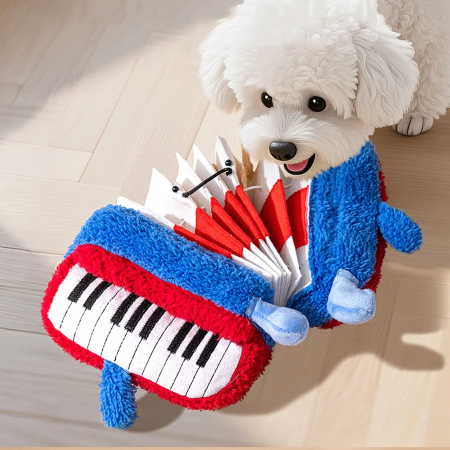 Pet Dog Alone-Time Puzzle Toy • 1PC Sound-Making Food-Hiding Toy • Bite-Resistant Interactive Boredom Relief Tool