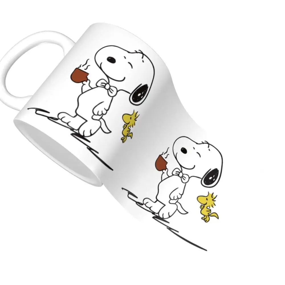 Manga Snoopy Woodstock Cartoon Dog Coffee Mug DIY Customized Ceramic Tea Milk Mug
