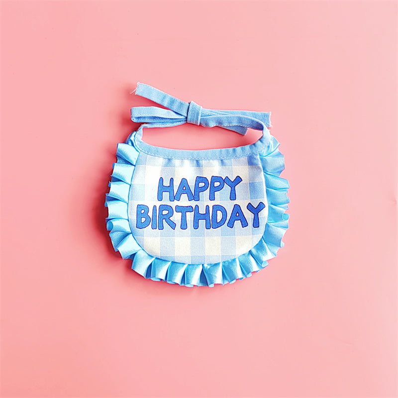 Dog Birthday Scarf Hat Set Cat Birthday Party Supplies Pet Scarf Puppy Birthday Lace Hat Scarf for Small Medium Dog Pet