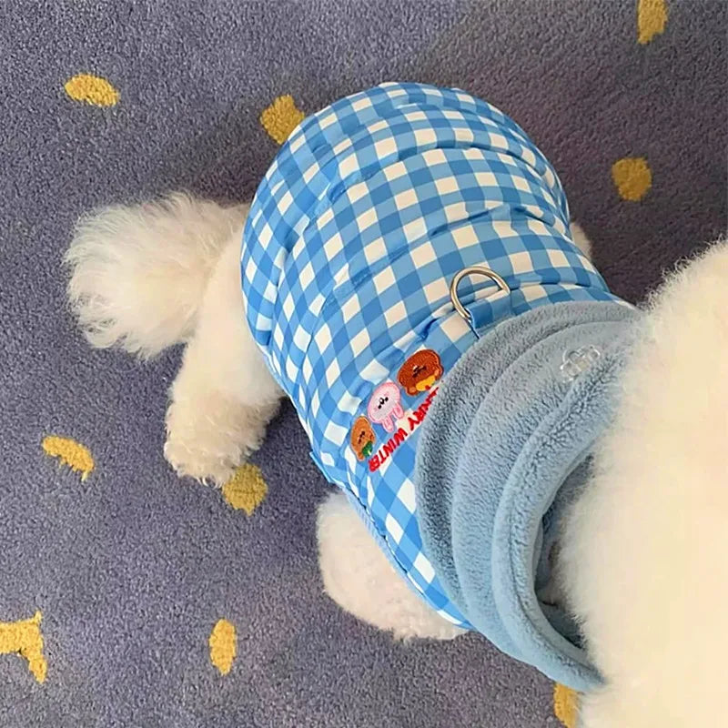 Cute Plaid Winter Dog Jacket Cotton Dog Hooded Coat Puppy Clothes Pet Warm Dog Costumes Chihuahua Dachshund Bichon Clothing 2025