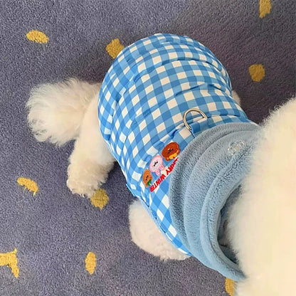 Cute Plaid Winter Dog Jacket Cotton Dog Hooded Coat Puppy Clothes Pet Warm Dog Costumes Chihuahua Dachshund Bichon Clothing 2025