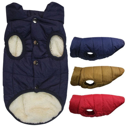 Winter Pet Dog Coat Winter Warmth Clothes Winter Dog Vest With Integrated Keep Warm Fleece Back Zipper For Small Medium Dog