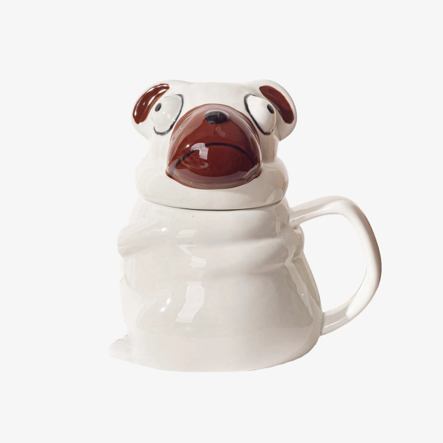 Funny Pug Dog Mug Large Ceramic Cup Cute Creative Gift for Boyfriend Birthday Present