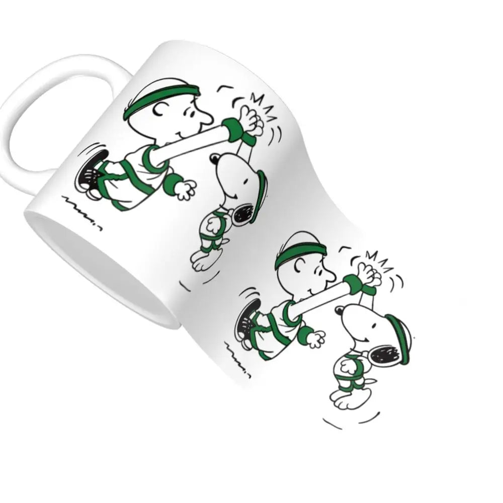 Manga Snoopy Woodstock Cartoon Dog Coffee Mug DIY Customized Ceramic Tea Milk Mug