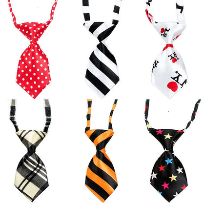 10pcs/Lot Pet Cat Dog Solid Color Multicolor Tie Fashion Grooming Dog Accessories Adjustable Puppy Tie Pet Bowtie Supplies