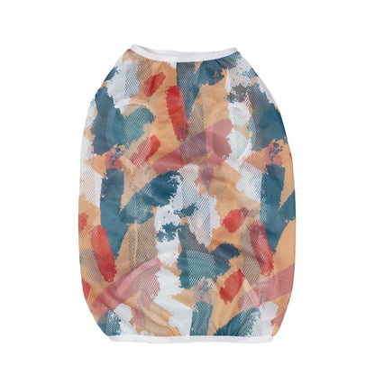 Summer Dog Clothes Tie-dye Quick Dry Dog Vest Breathable Mesh Shirts Sleeveless T Shirt for Medium Large to Extra Large Dogs