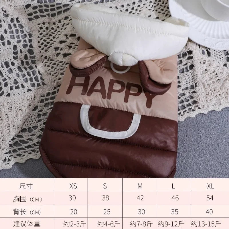 New Dog Clothing for Small Breeds - Corgi Dog Winter and Autumn Model with Warm Insulation and A Leash Ring