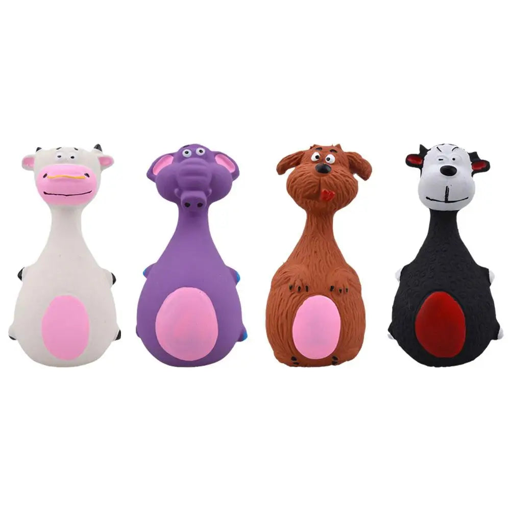 Latex Dog Toys Sound Squeaky Elephant/Cow Animal Dog Chew Toy Pet Puppy Toys Gift For Cute Dogs Bite Resistant Dog Accessories